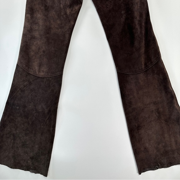June Y2K Suede Leather Pants Brown Mixed Media Size 28 - Picture 6 of 14